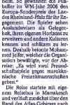 Pressenotiz über die Marokkoreise in der Mainzer Allgemeinen Zeitung