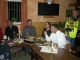 Wolfram, Stefan, Friderike und Zeynel beim Abendessen nach dem Spiel.jpg