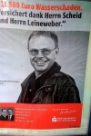 Der Enten-Titan Richard hängt auf einem Plakat in ganz Mainz