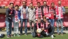 Die Delegation des FC Ente Bagdad in der Coface Arena