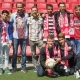 Die Delegation des FC Ente Bagdad in der Coface Arena