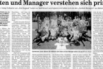 Pressebericht in der Mainzer Rhein Zeitung zum Spiel gegen Wolverhampton